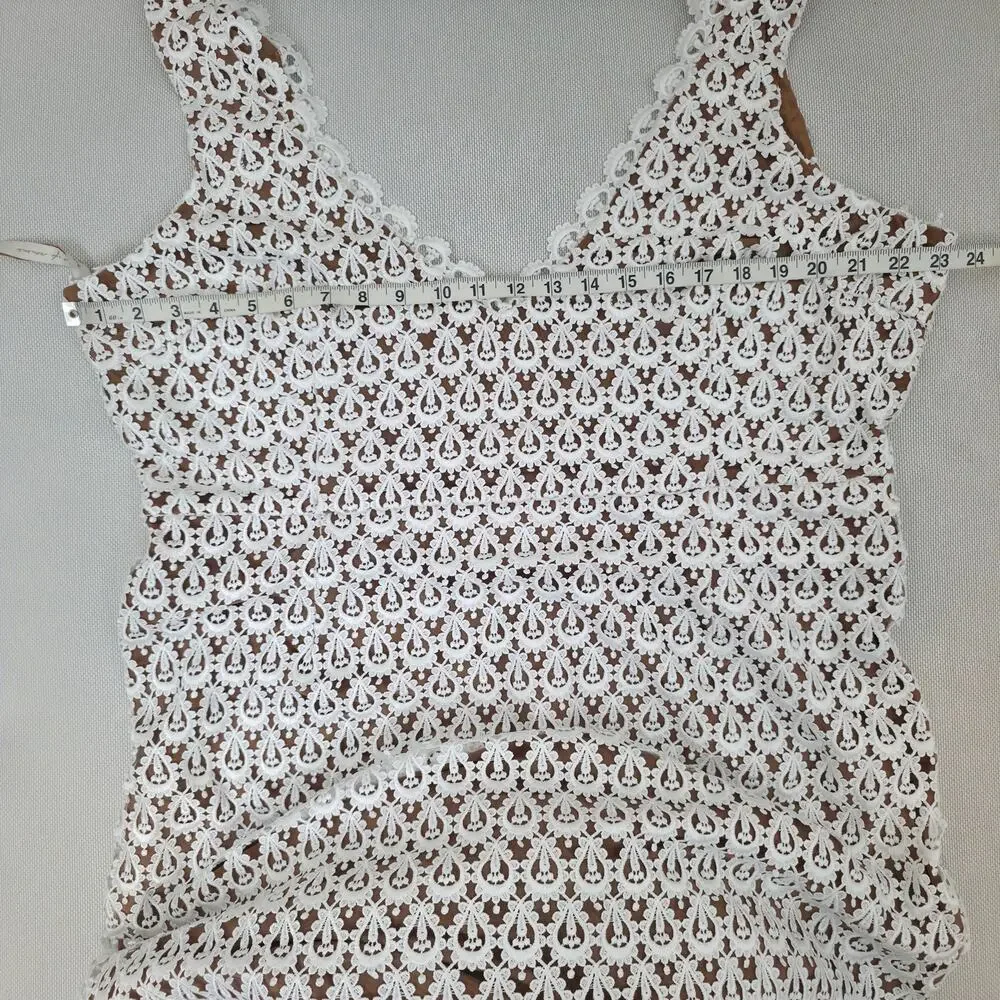 Daughters of Simone Anthro Nude Nev Crochet Lace Wedding Lined Boho Gown 4XL - Picture 6 of 12